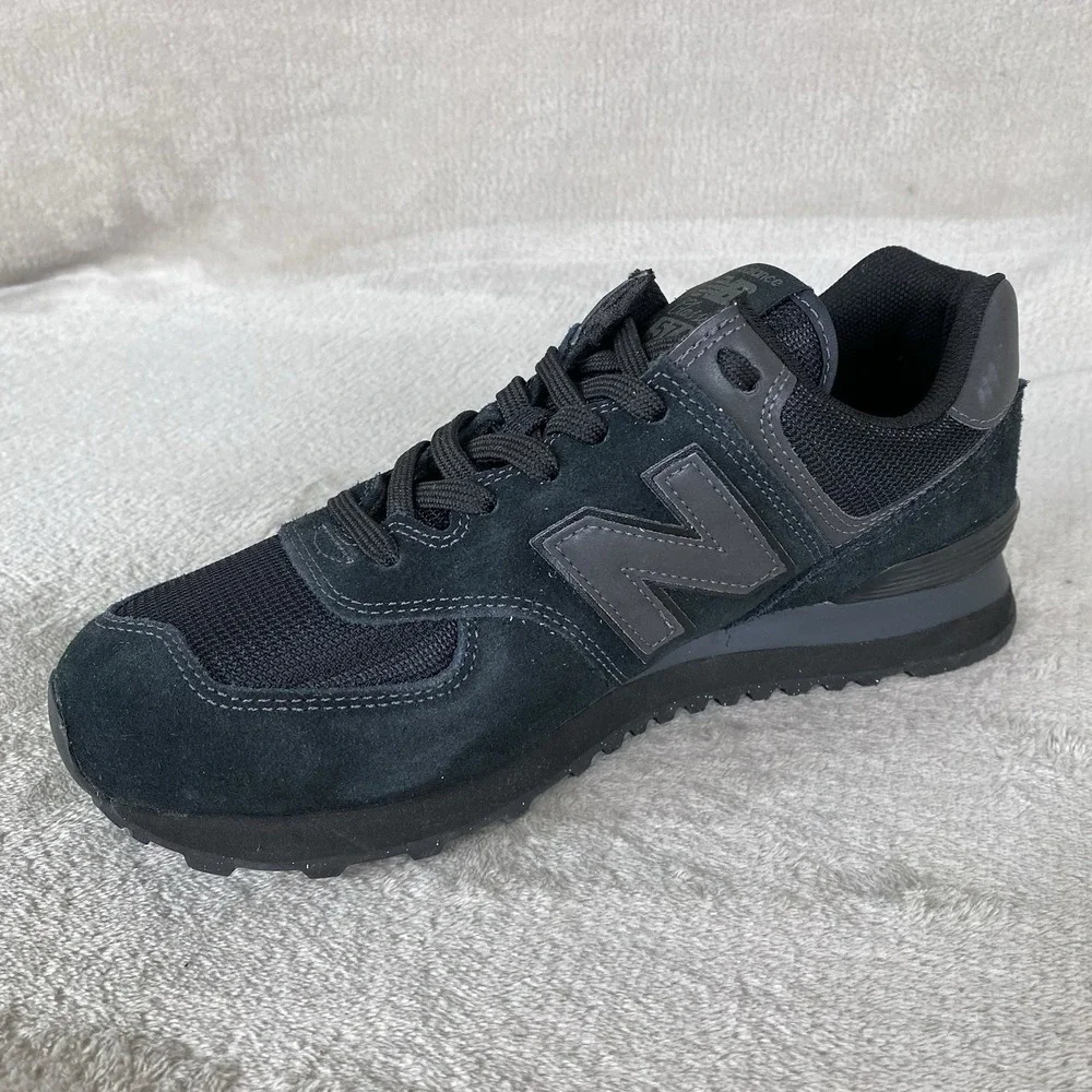 New Balance 574 Core Mens Size 11.5 Black Suede Running Shoes ML574EVE NEW